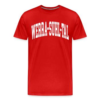 Vallée de Werra-Suhl - T-shirt bio Premium Homme - rouge - Devant - Damien (186cm)