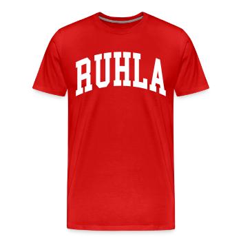 Ruhla - Men's Premium Organic T-Shirt - red - Front - Damien (186cm)