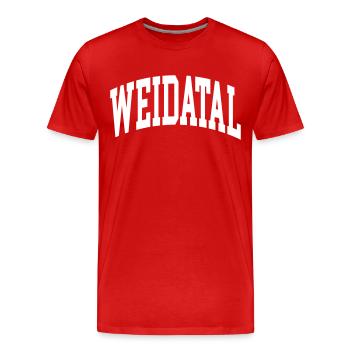 Weidatal - T-shirt bio Premium Homme - rouge - Devant - Damien (186cm)