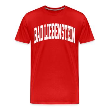 Mauvais Liebenstein - T-shirt bio Premium Homme - rouge - Devant - Damien (186cm)