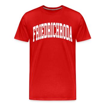 Friedrichroda - Men's Premium Organic T-Shirt - red - Front - Damien (186cm)