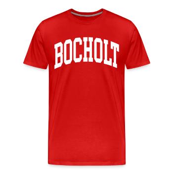 Bocholt - T-shirt bio Premium Homme - rouge - Devant - Damien (186cm)