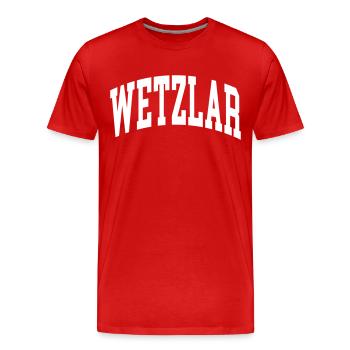 Wetzlar - Männer Premium Bio T-Shirt - Rot - Vorne - Damien (186cm)