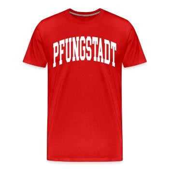 Pfungstadt - T-shirt bio Premium Homme - rouge - Devant - Damien (186cm)