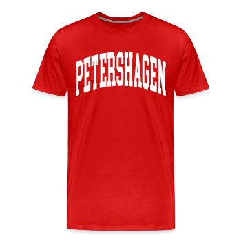 Petershagen - T-shirt bio Premium Homme - rouge - Devant - Damien (186cm)