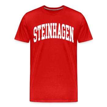 Steinhagen - T-shirt bio Premium Homme - rouge - Devant - Damien (186cm)