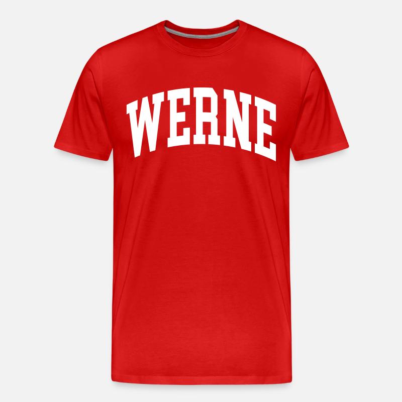 Werne - Männer Premium Bio T-Shirt - Rot