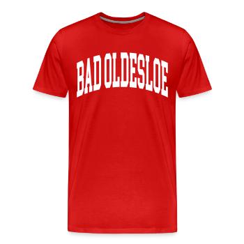 Bad Oldesloe - T-shirt bio Premium Homme - rouge - Devant - Damien (186cm)