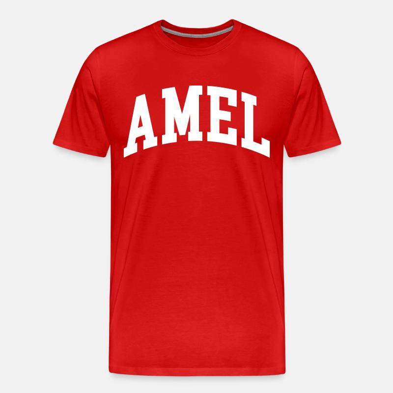 Amel - Männer Premium Bio T-Shirt - Rot