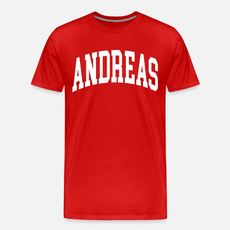 Andreas - Männer Premium Bio T-Shirt - Rot