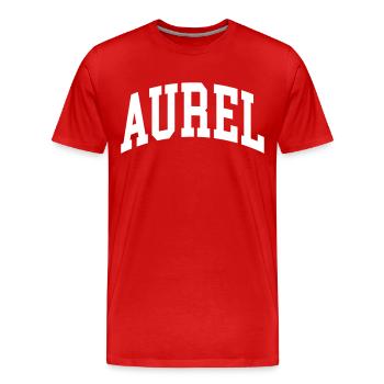 Aurel - T-shirt bio Premium Homme - rouge - Devant - Damien (186cm)