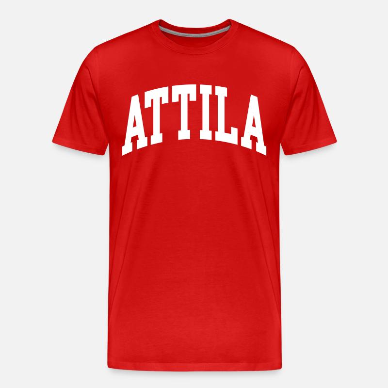 Attila - Männer Premium Bio T-Shirt - Rot