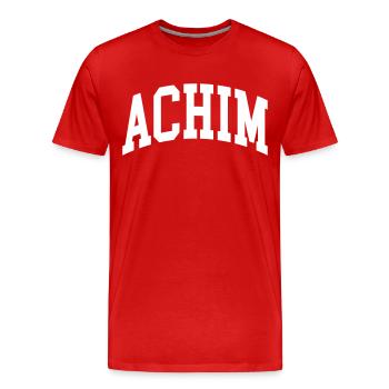 Scott - T-shirt bio Premium Homme - rouge - Devant - Damien (186cm)