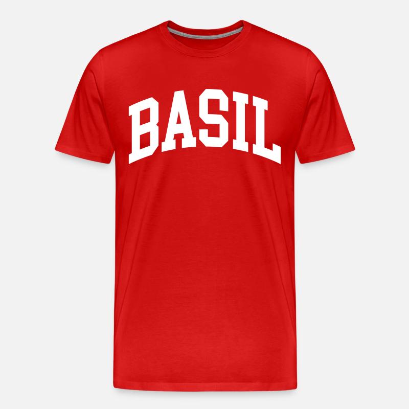 Basil - Männer Premium Bio T-Shirt - Rot