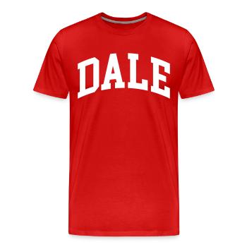 Vallée - T-shirt bio Premium Homme - rouge - Devant - Damien (186cm)