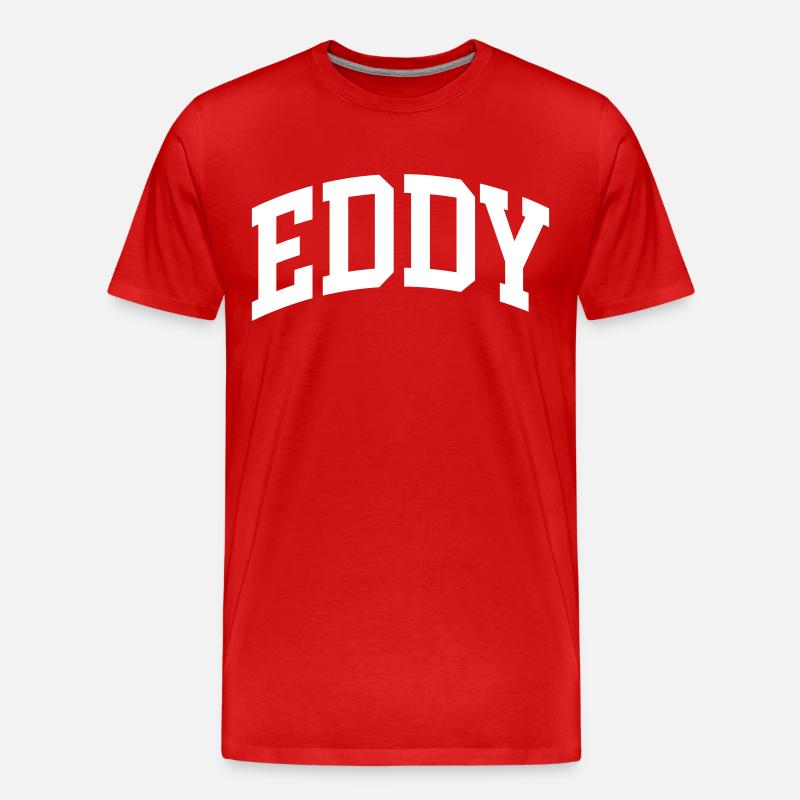 Eddy - Männer Premium Bio T-Shirt - Rot