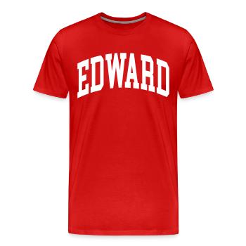Edward - Men's Premium Organic T-Shirt - red - Front - Damien (186cm)