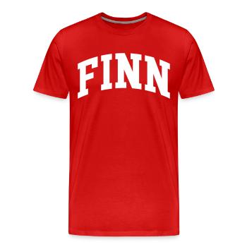 Finn - Männer Premium Bio T-Shirt - Rot - Vorne - Damien (186cm)