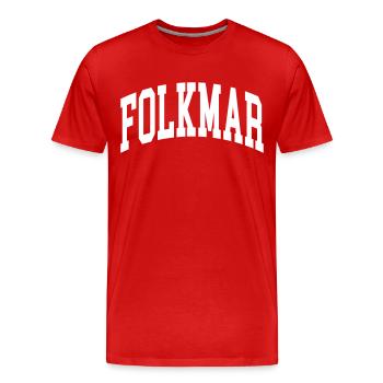 Folkmar (en anglais seulement) - T-shirt bio Premium Homme - rouge - Devant - Damien (186cm)