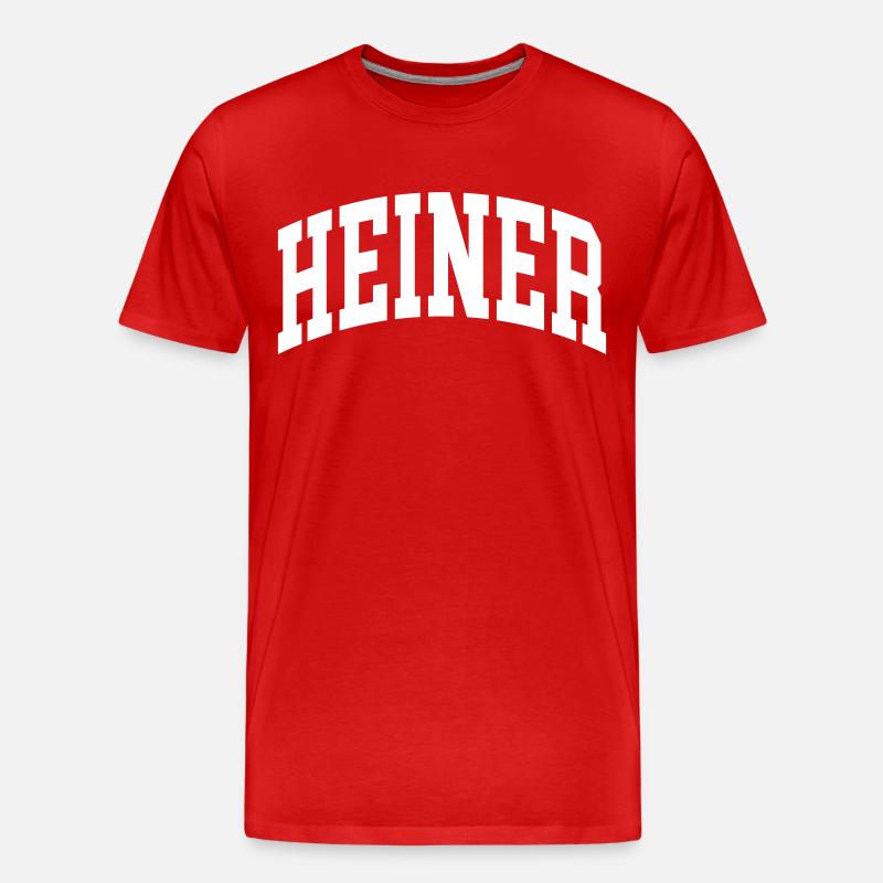 Heiner - Männer Premium Bio T-Shirt - Rot