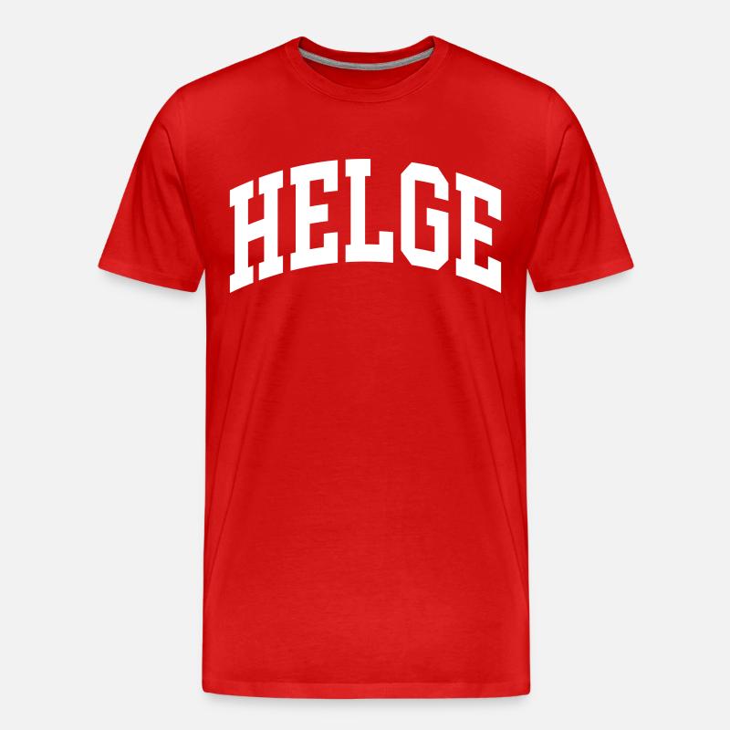 Helge - Männer Premium Bio T-Shirt - Rot