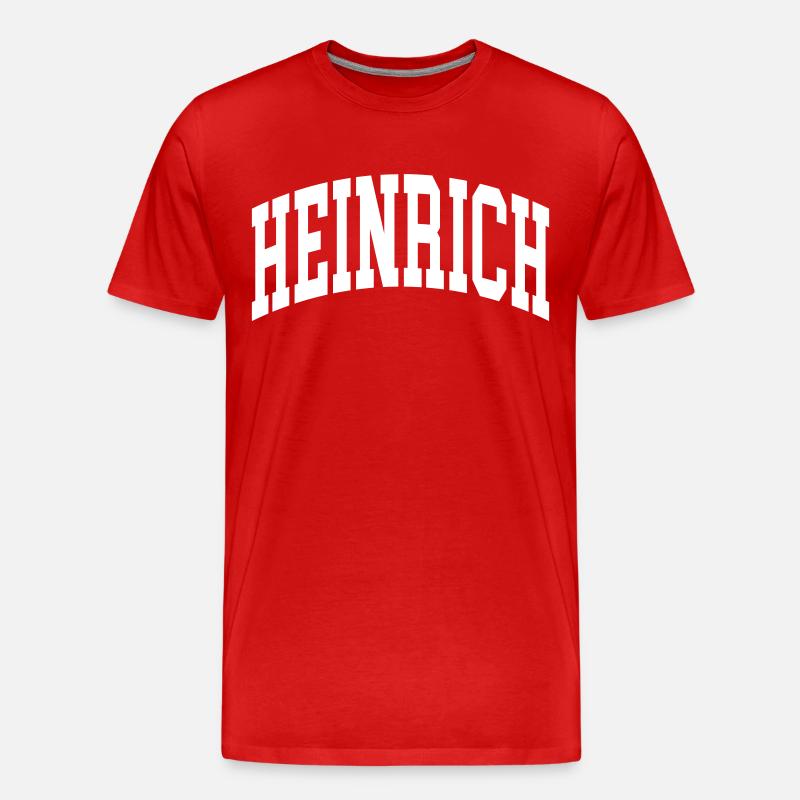 Heinrich - Männer Premium Bio T-Shirt - Rot