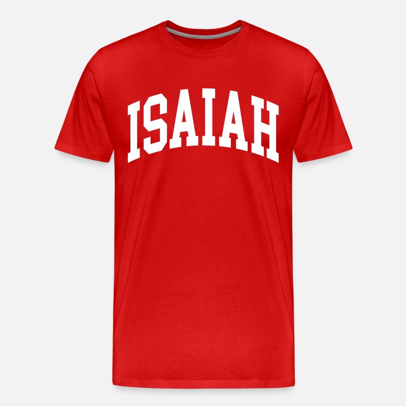 Isaiah - Männer Premium Bio T-Shirt - Rot