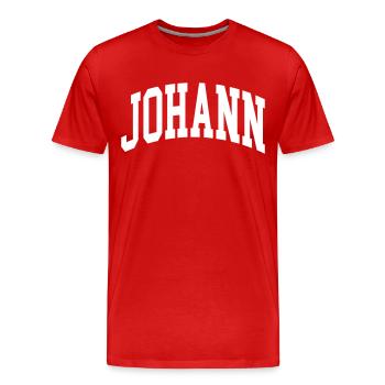 Johann - T-shirt bio Premium Homme - rouge - Devant - Damien (186cm)