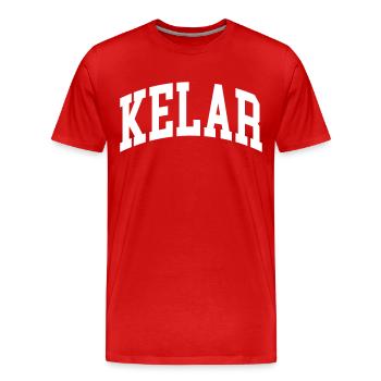 Kelar (en anglais seulement) - T-shirt bio Premium Homme - rouge - Devant - Damien (186cm)