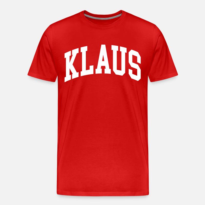 Klaus - Männer Premium Bio T-Shirt - Rot