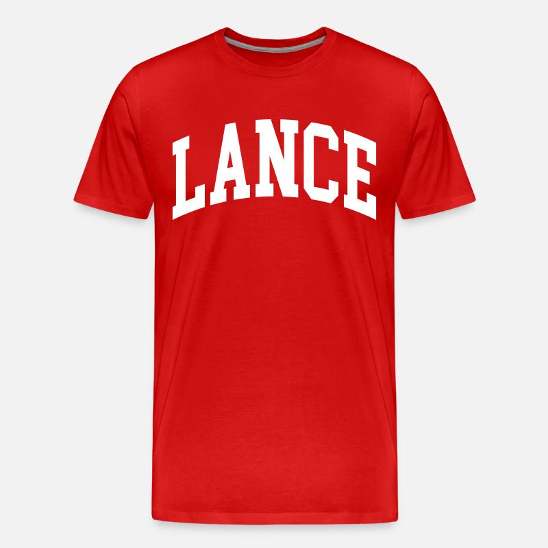 Lance - Männer Premium Bio T-Shirt - Rot