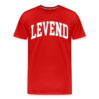 Levend (en anglais seulement) - T-shirt bio Premium Homme - rouge - Devant - Damien (186cm)