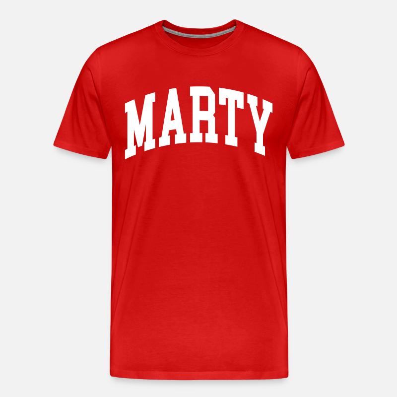 Marty - Männer Premium Bio T-Shirt - Rot