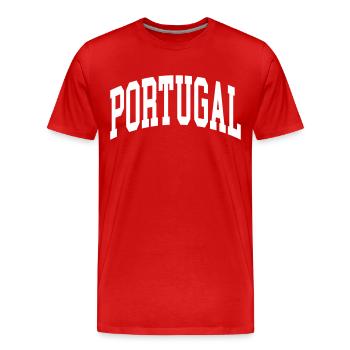 Portugal - T-shirt bio Premium Homme - rouge - Devant - Damien (186cm)