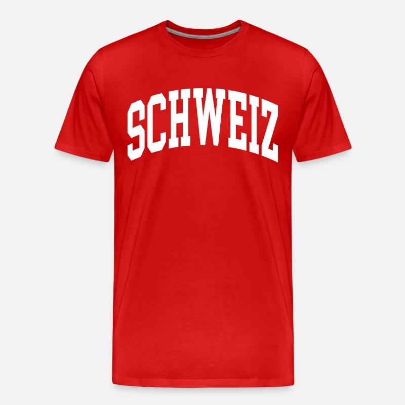 Schweiz - Männer Premium Bio T-Shirt - Rot