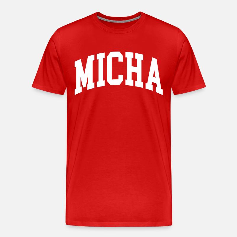 Micha - Männer Premium Bio T-Shirt - Rot