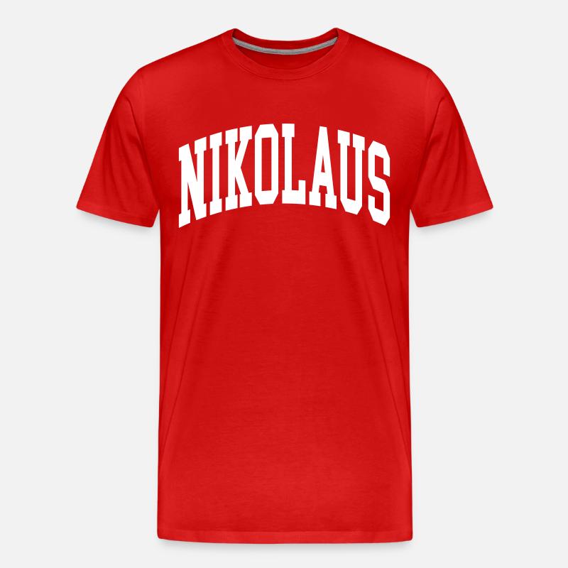 Nikolaus - Männer Premium Bio T-Shirt - Rot