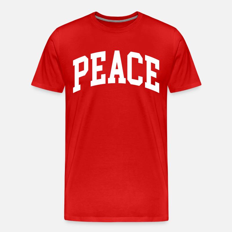 Peace - Männer Premium Bio T-Shirt - Rot