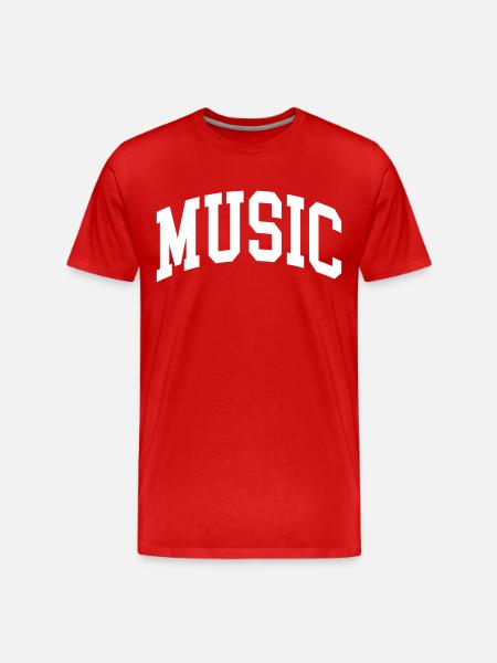 Music - Men's Premium Organic T-Shirt - red