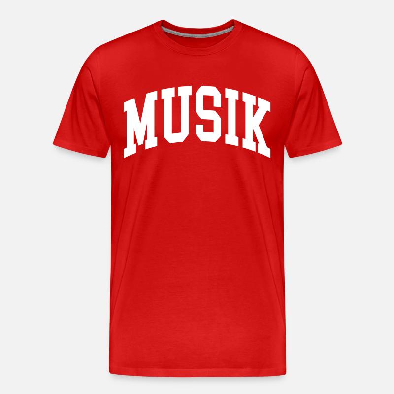 Musik - Männer Premium Bio T-Shirt - Rot