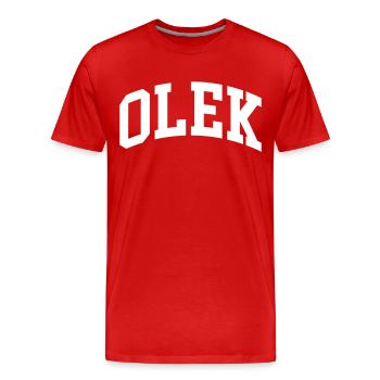Scott - Men's Premium Organic T-Shirt - red - Front - Damien (186cm)
