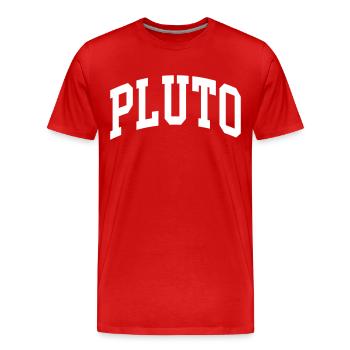 Pluton - T-shirt bio Premium Homme - rouge - Devant - Damien (186cm)