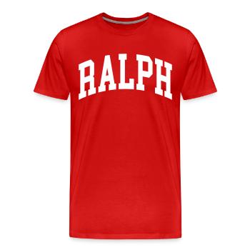 Dégueuler - T-shirt bio Premium Homme - rouge - Devant - Damien (186cm)