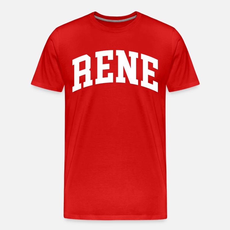 Rene - Männer Premium Bio T-Shirt - Rot
