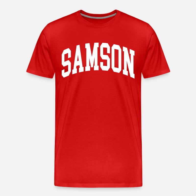 Samson - Männer Premium Bio T-Shirt - Rot