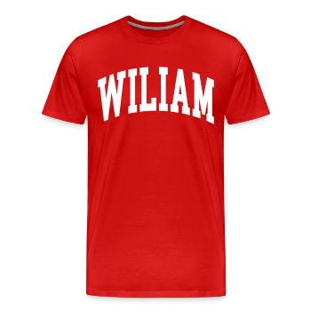 Wiliam - T-shirt bio Premium Homme - rouge - Devant - Damien (186cm)