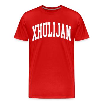 Xhulijan - T-shirt bio Premium Homme - rouge - Devant - Damien (186cm)