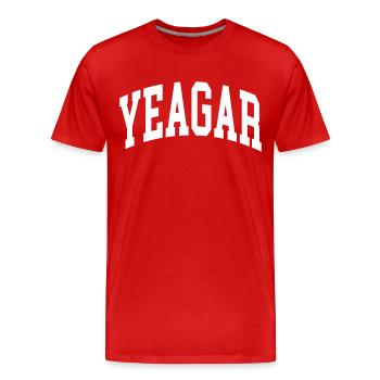 Ouais - T-shirt bio Premium Homme - rouge - Devant - Damien (186cm)