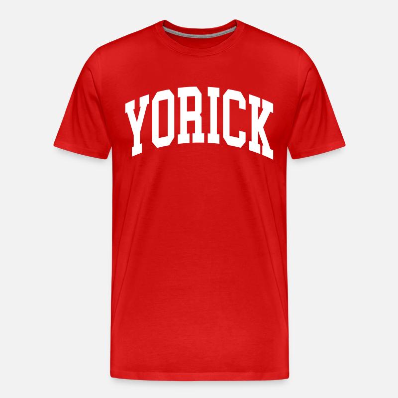Yorick - Männer Premium Bio T-Shirt - Rot