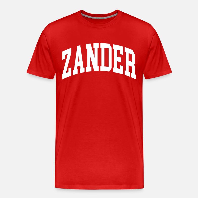 Zander - Männer Premium Bio T-Shirt - Rot